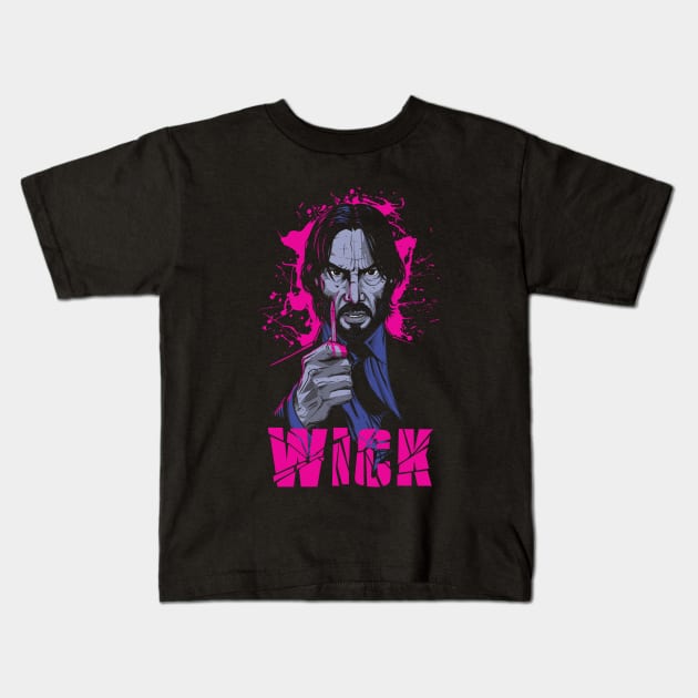 WICK Kids T-Shirt by Tronyx79